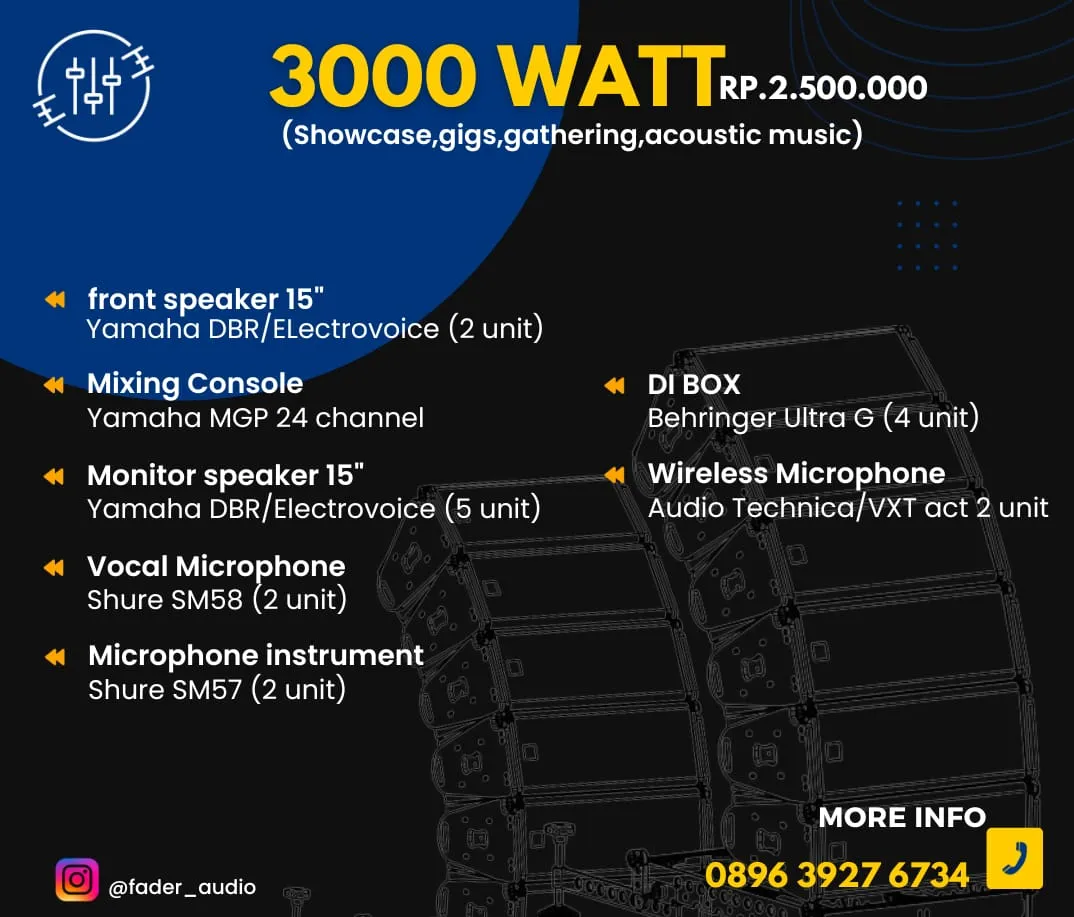 Harga Sewa Sound System 3000 Watt Jakarta