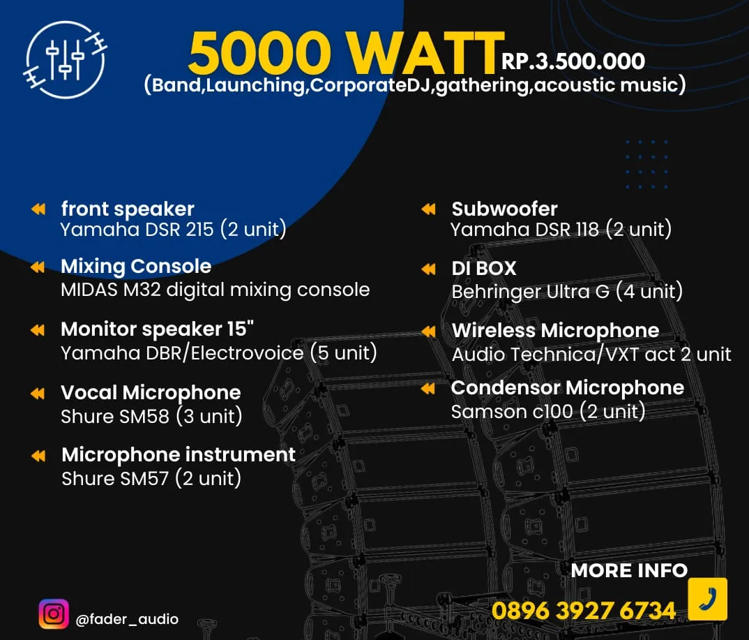 Harga Sewa Sound System 5000 Watt Jakarta