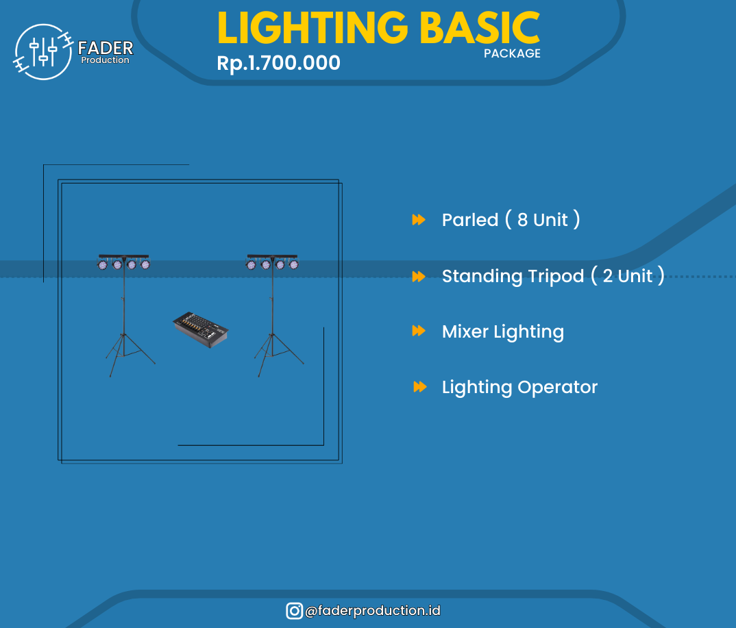 Ligthing Basic Faderproduction.id sewa lighting 1700000