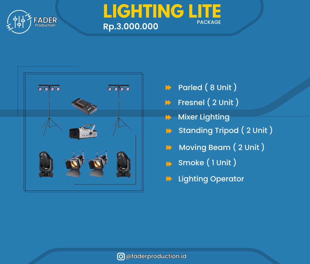Ligthing lite Faderproduction.id sewa lighting 3000000